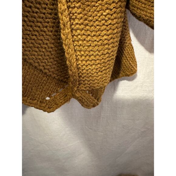 Easel Womens Boxy Oversized Pullover Knit Sweater Mustard Gold Size M / L - Picture 6 of 7